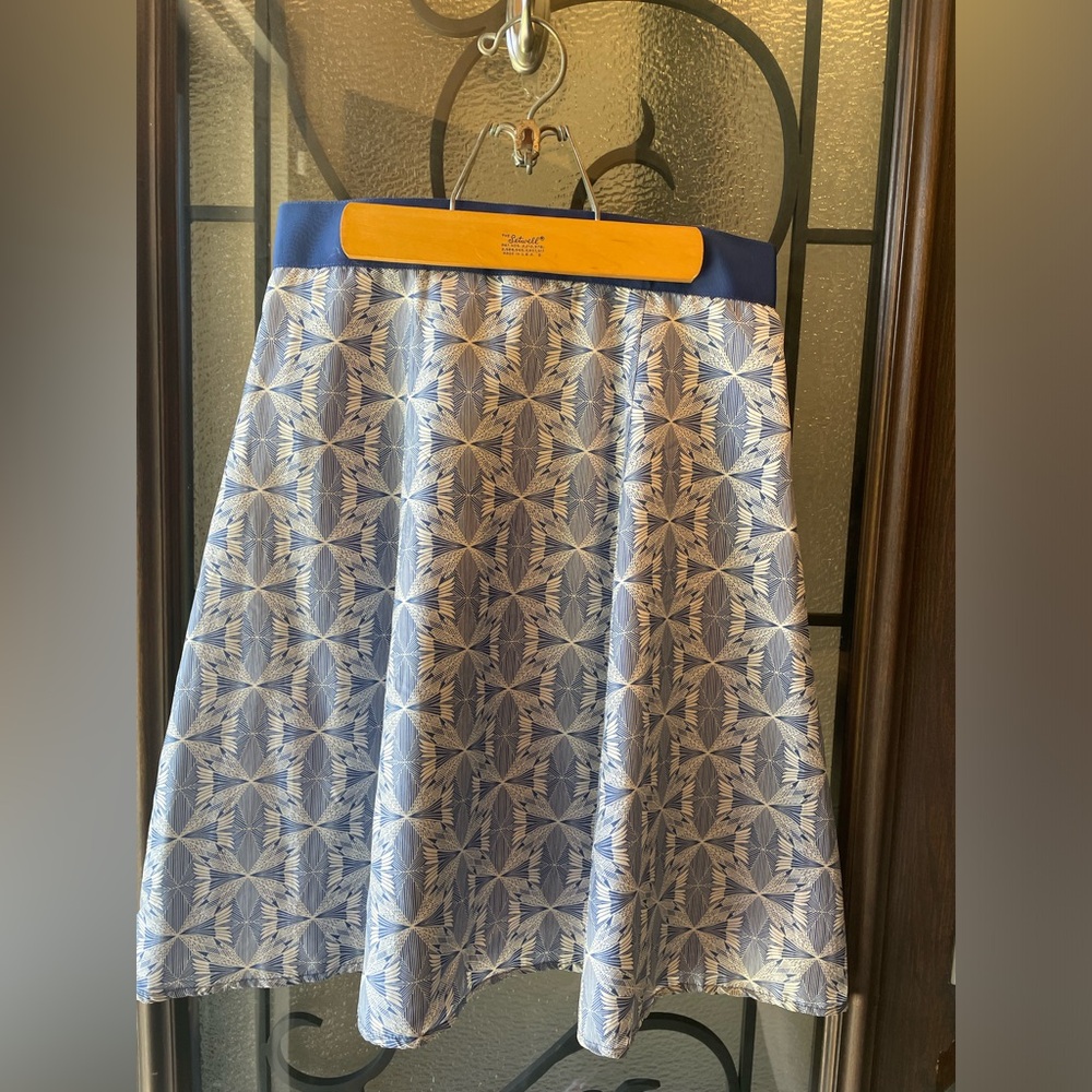 Pendleton Women’s Silk Lined Skirt Navy/White Size 6P A-Line